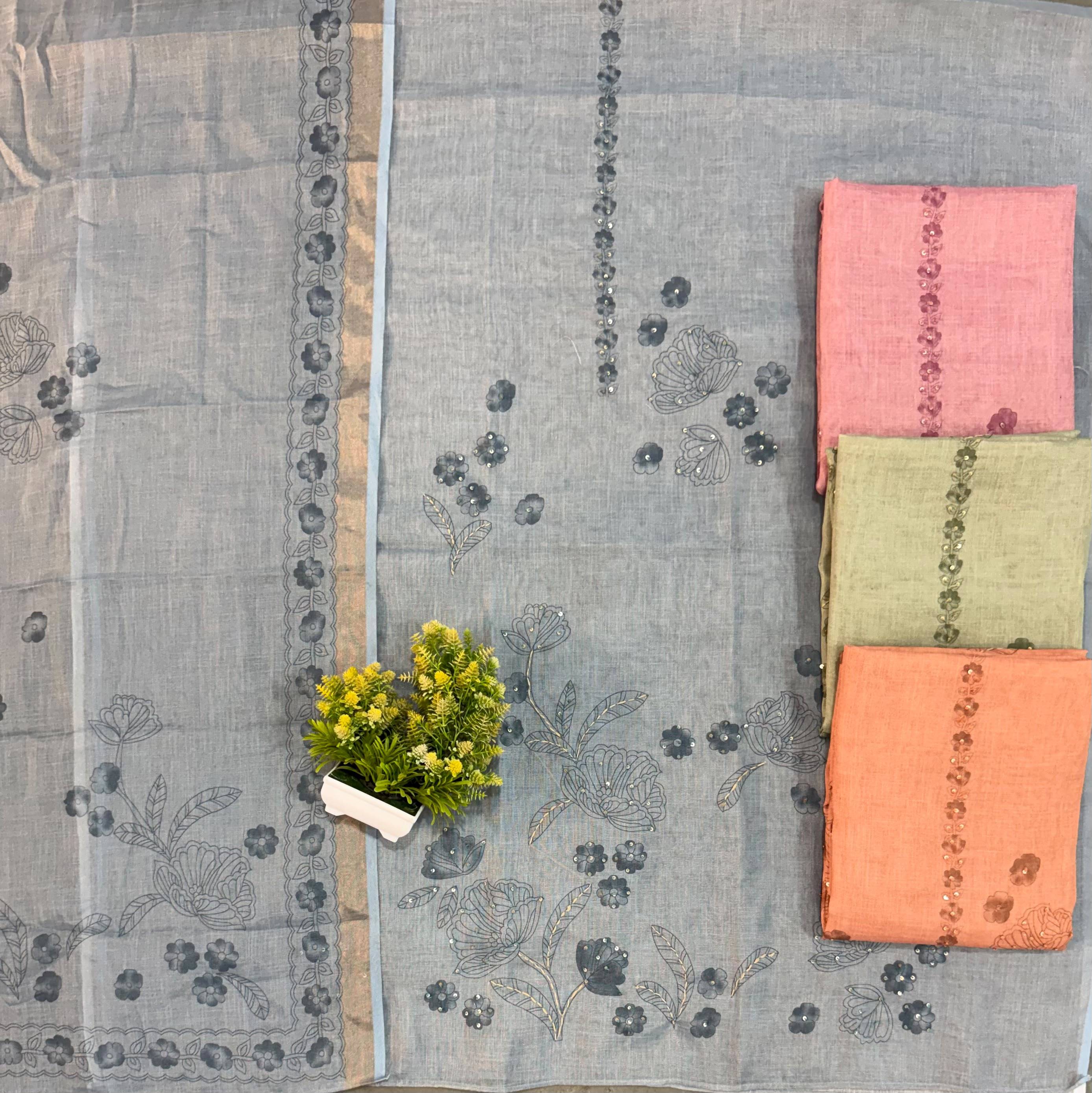 Linen Series By Shurooq Stylish Beautiful Colourful Linen Dresses At Wholesale Price